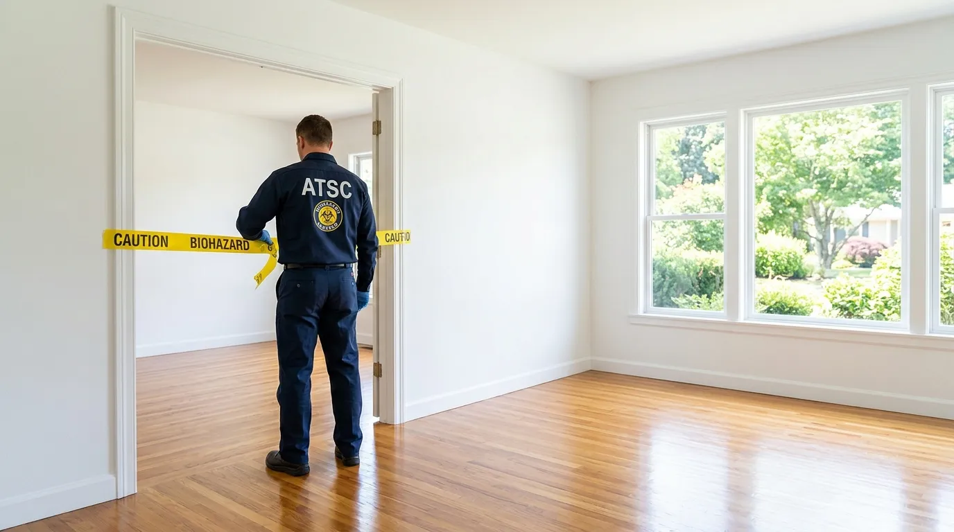 Certified biohazard cleanup crew performing Decomposition Cleanup in Chaska